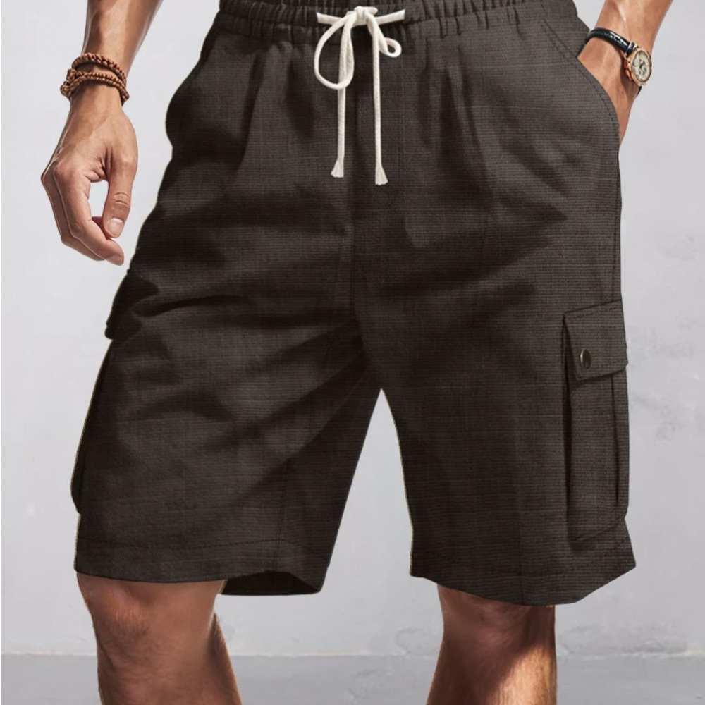 Men's Black Cargo Shorts